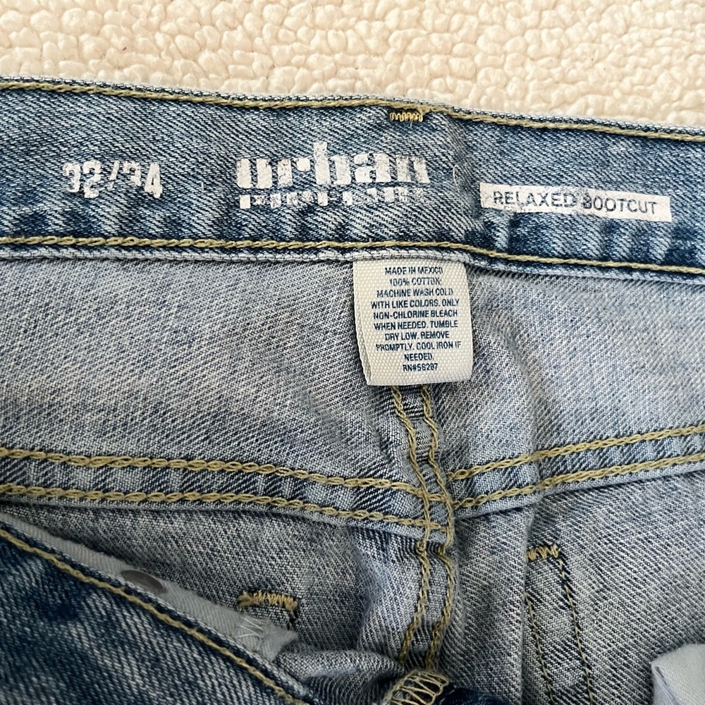 Urban Pipeline Men’s Light Blue Relaxed Bootcut Denim Jeans, Size 32x34 - Picture 4 of 10